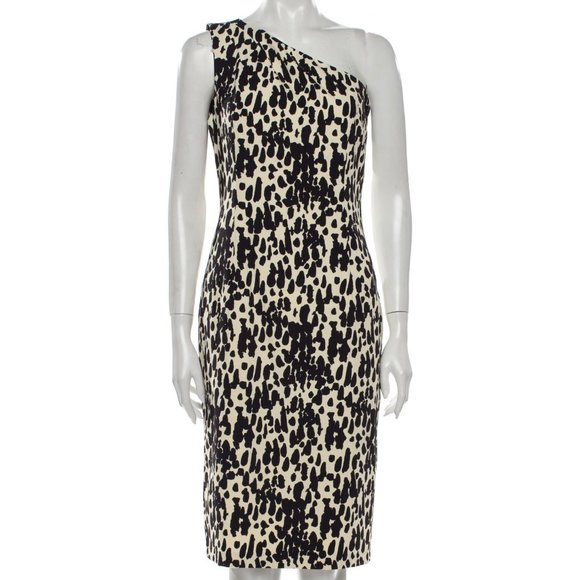 Michael Kors One Shoulder Animal Print Dress - Picture 1 of 5
